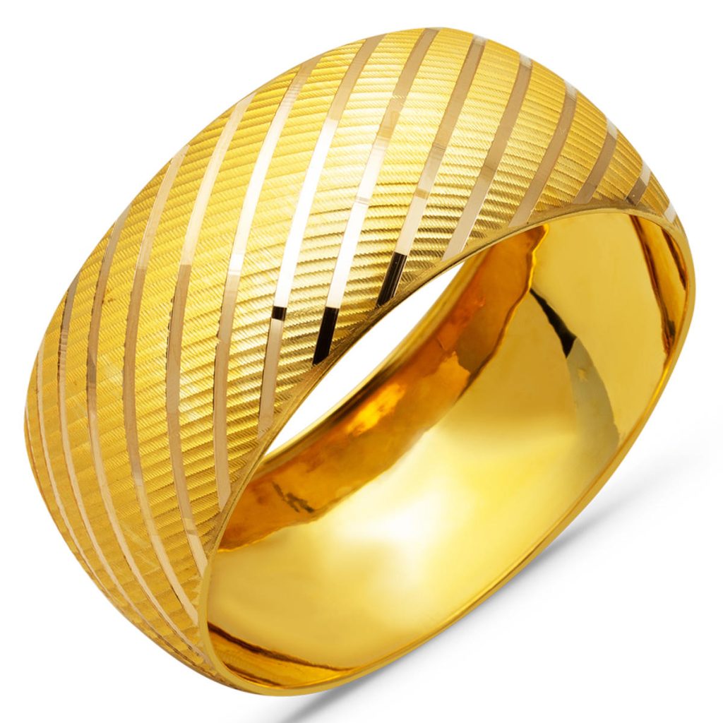 Mega 3 cm. 14 Carats Or Jonc 22 Gr.