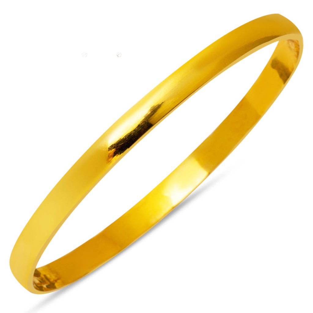 Düz Bombeli 14 Carats Or Jonc