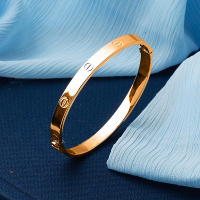 Vidalı 14 Ayar Rose Altın Kilitli Bilezik - 14K - 9.85g - EZ Gold