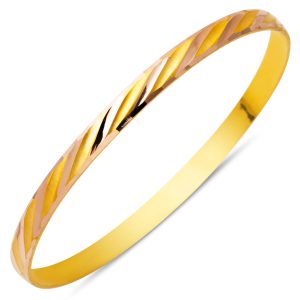 Köşeli Gift 14 Karat Gold Bangle