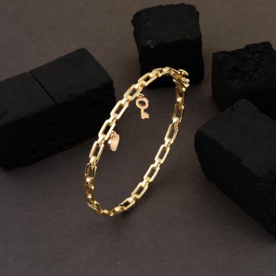 Zincir Model Pandora 14 Ayar Kelepçe Bileklik - 14K - 8g - EZ Gold