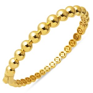 Eterna 14 Karat Yellow Gold Cuff Bangle
