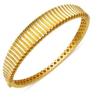 14 Karat Yellow Gold Design Cuff Bangle