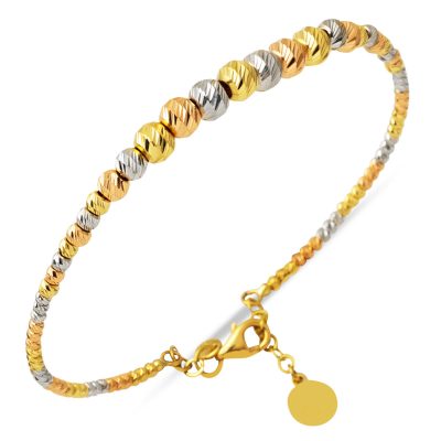 Doric Beaded 14K Cuff Gold Bracelet