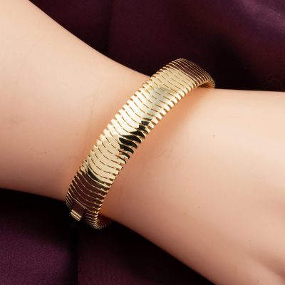 14 Ayar Balıksırtı Altın Kelepçe Bileklik - 14K - 17.75g - EZ Gold
