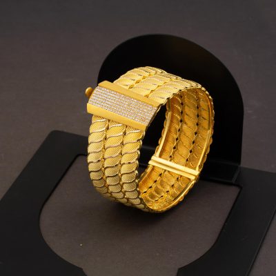 Mardin Burması Tokalı Altın Kelepçe Bilezik - 14K - 28.72g - EZ Gold