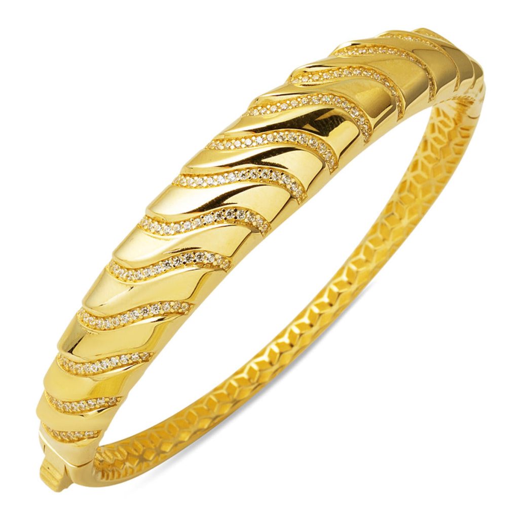 Milas 14 Karat Gold Women's Cuff Bangle