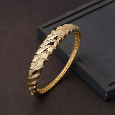 Milas 14 Ayar Altın Kadın Kelepçe Bilezik - 14K - 18.14g - EZ Gold