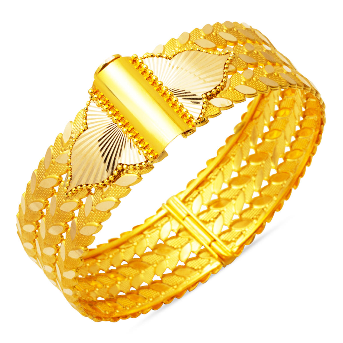 14 Karat Başak Twistedlı Cuff Gold Bangle