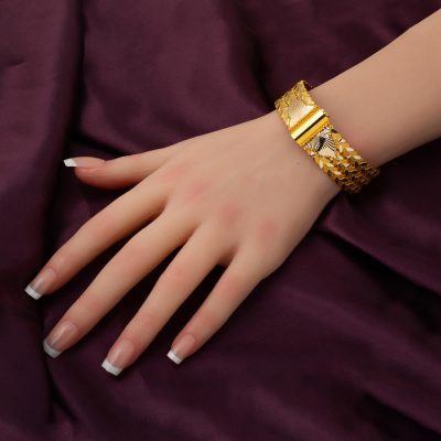14 Ayar Başak Burmalı Kelepçe Altın Bilezik - 14K - 20.5g - EZ Gold