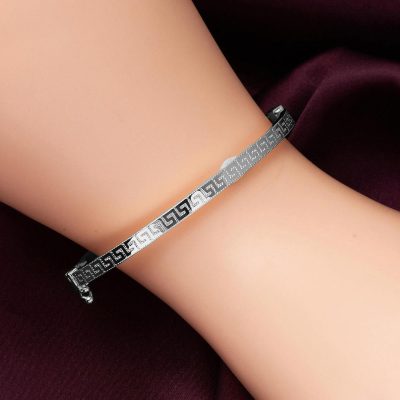 Versage 14 Ayar Beyaz Altın Kelepçe Bilezik - 14K - 4.68g - EZ Gold
