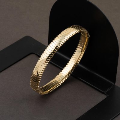 Balık Sırtı 14 Ayar Altın Kelepçe Bilezik - 14K - 16.59g - EZ Gold
