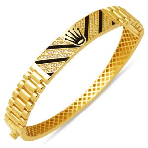 Rolex Yellow Gold 14 Karat Cuff Bangle