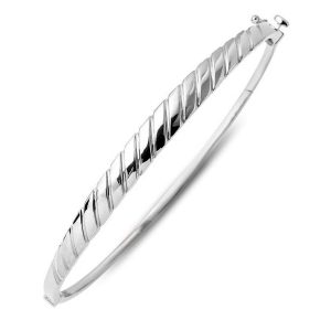 Meltem White Gold Cuff Bangle