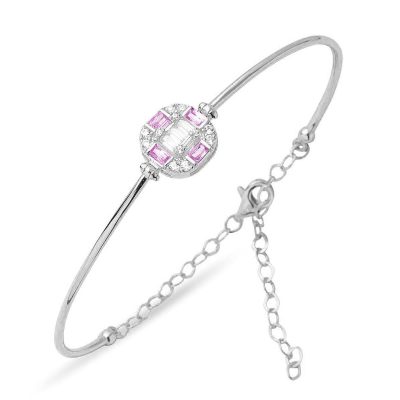 Dora Rose Baguette avec Pierres Or Bracelet fin