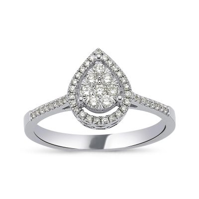 0,28 Karat Drop Diamond Ring - 14K - 2.15g - EZ Gold