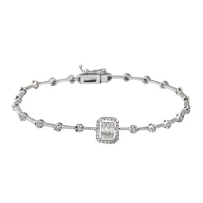 0,39 Carat Baguette Diamant Bracelet