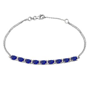 Saphir avec Pierres avec Diamant Bracelet
