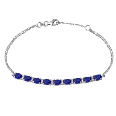 Safir avec Pierres Diamantlı Bracelet fin