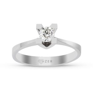 0,30 Carat Diamond Solitaire 14 Karat Gold Ring