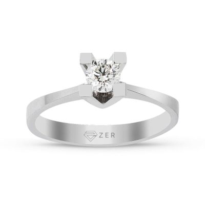 0,30 Carat Diamond Solitaire 14 Karat Gold Ring