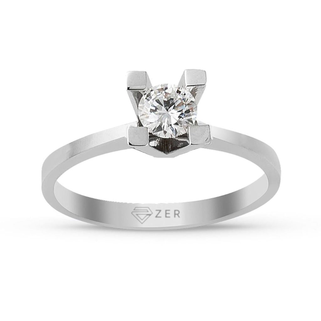 F Couleur Solitaire Diamant 0,25 Carat Bague