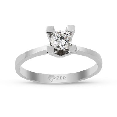 F Color Solitaire Diamond 0,25 Karat Ring