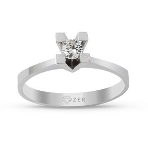 G Couleur 0,14 Carat Diamant Solitaire Bague