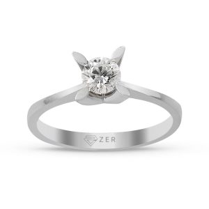 0,17 Carat G Color Solitaire Diamond Ring