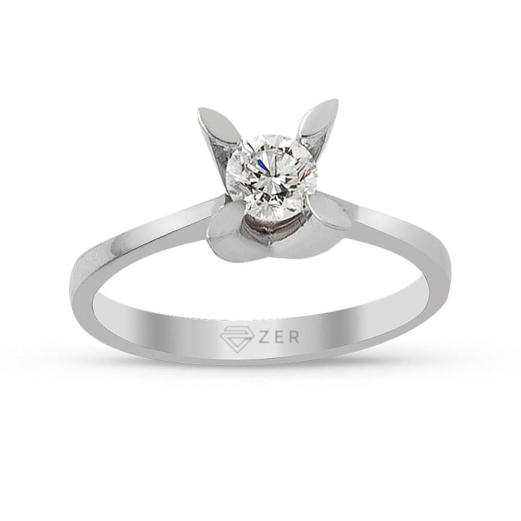 I Couleur 0,14 Carat Solitaire Diamant Bague