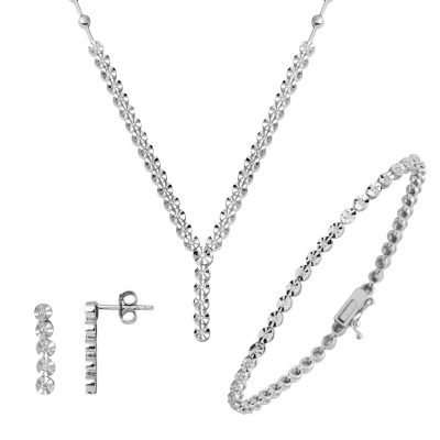 0,67 Carat Light Cascade Diamond Jewelry Set