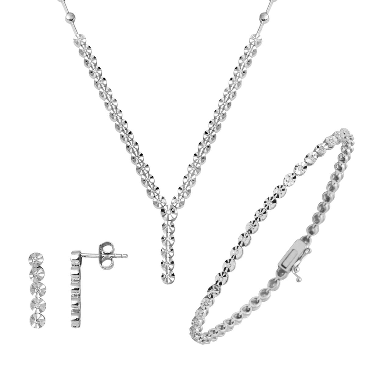 0,67 Carat Cascade de Lumière Diamant Bijou Parure