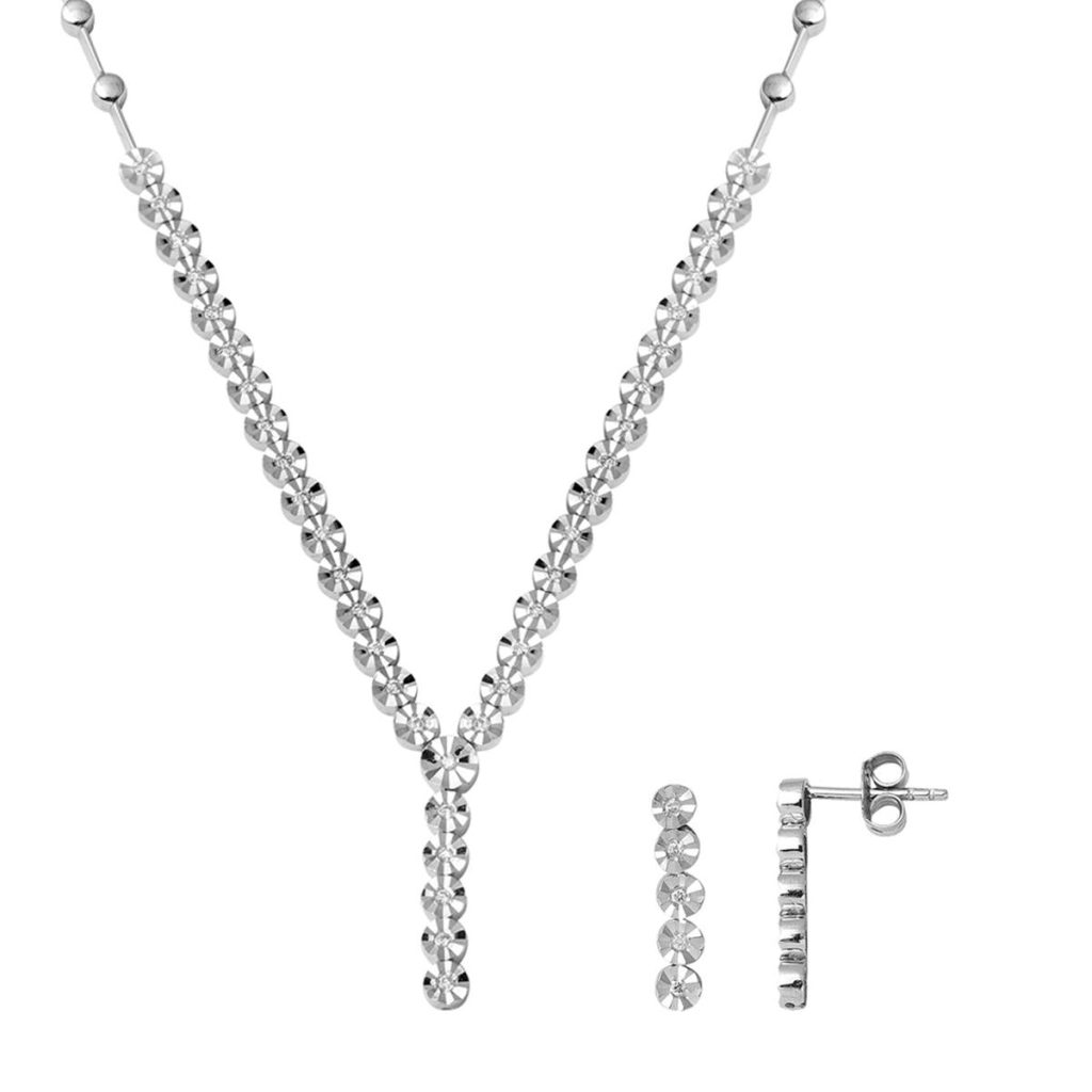 0,43 ct. Gerdanlık Earringli Light Cascade Diamond Set