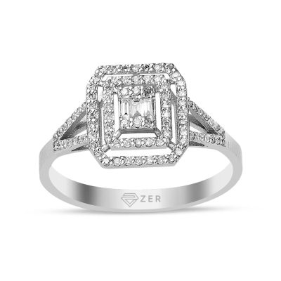 0,24 Ct. Baguette Diamantlı Bague