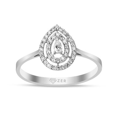 0,17 Karat Drop Diamondlı Ring