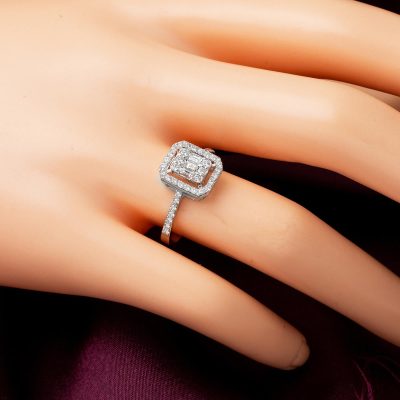 0,53 Ct. Baguette Diamondlı Ring - 14K - 1.65g - EZ Gold