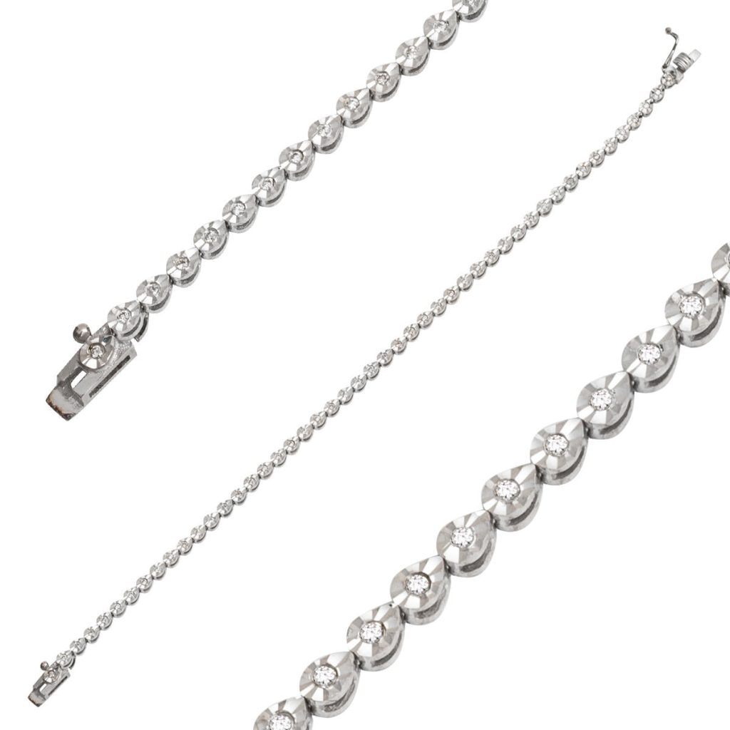 0,25 Carat Diamondlı Gold Bracelet