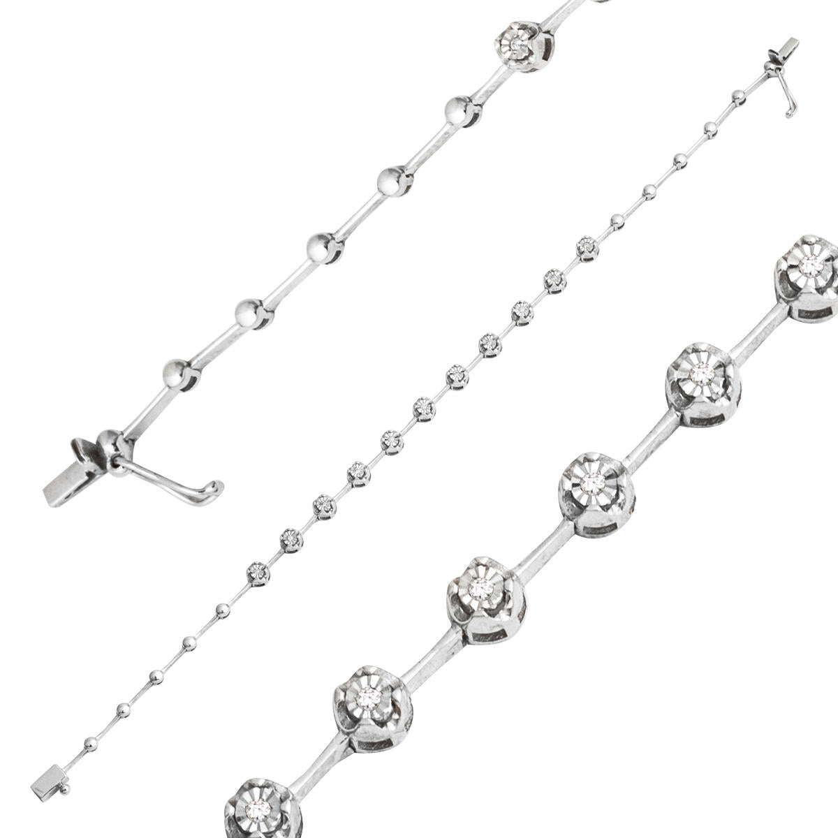 Cascade de Lumière Diamant Or Bracelet