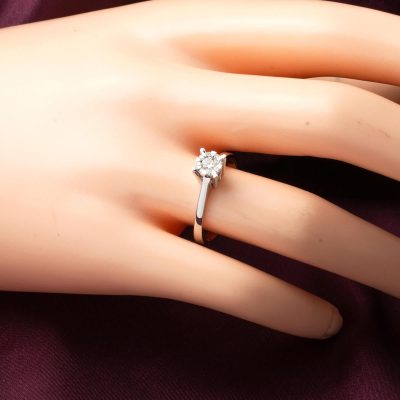 0,21 Karat Solitaire Diamond Gold Ring - 14K - 3.01g - EZ Gold