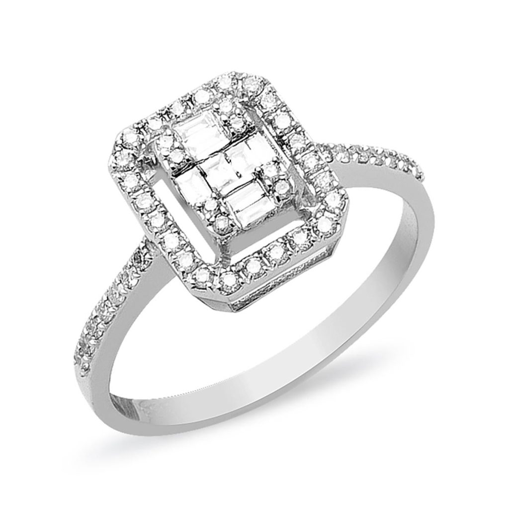 0,39 ct, Baguette Diamond Ring