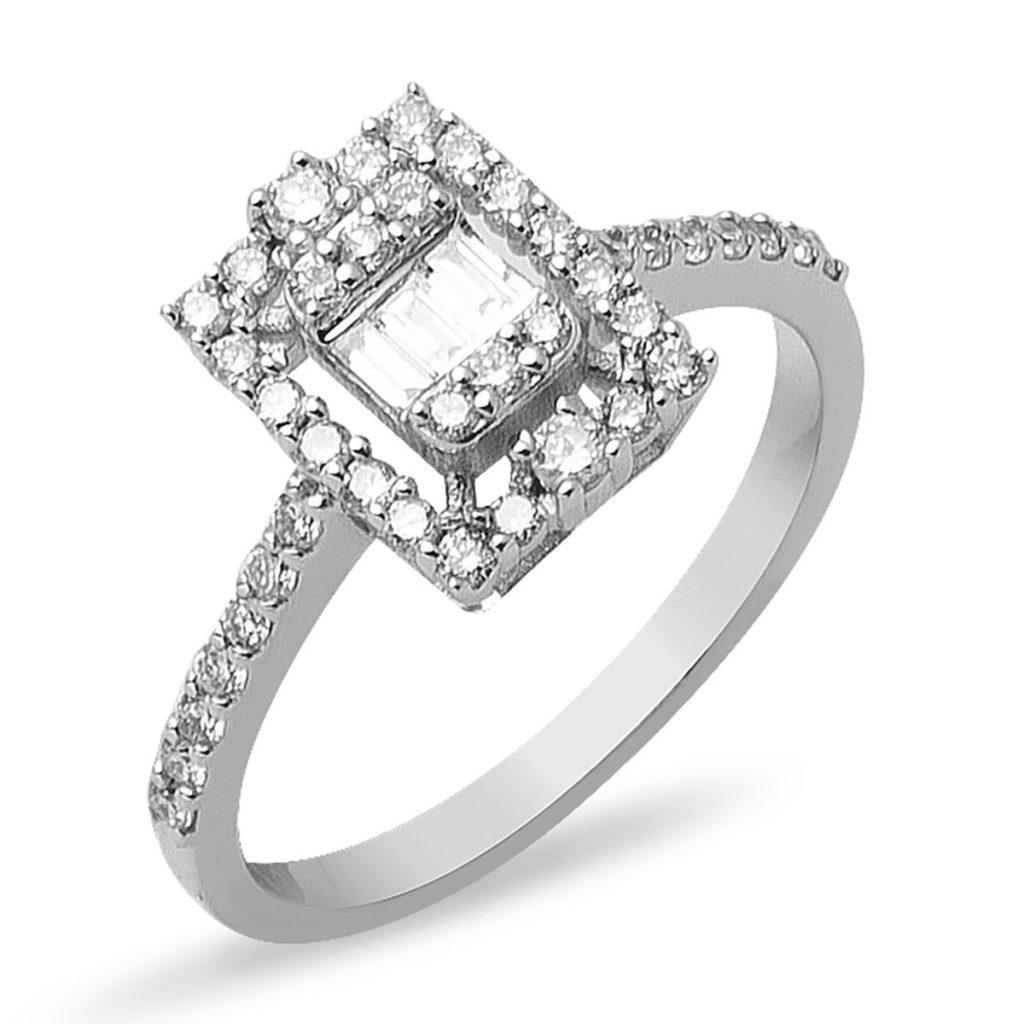 0,45 Carat Baguette Diamond Ring