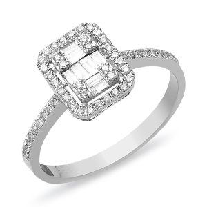 0,30 Carat Baguette Diamant Bague