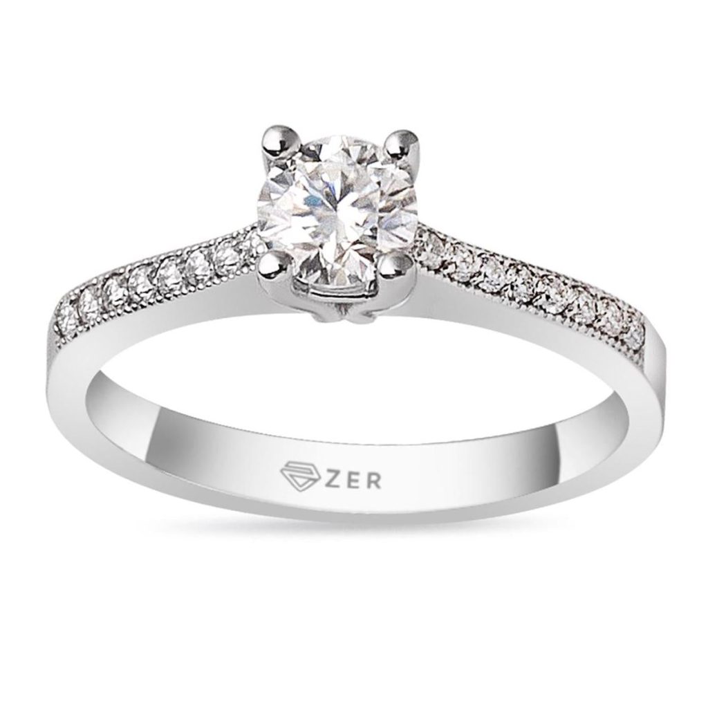 0,45 ct. Solitaire Diamant Bague