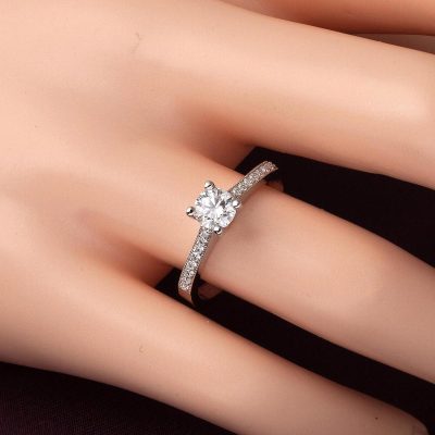 0,45 ct. Solitaire Diamant Bague - 14K - 2.8g - EZ Gold