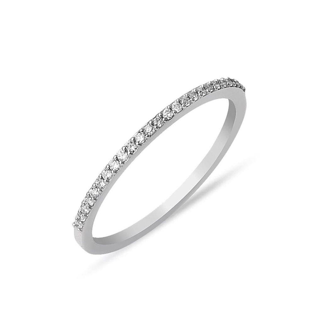 0,11 Carat Demi-Tour Diamant Bague