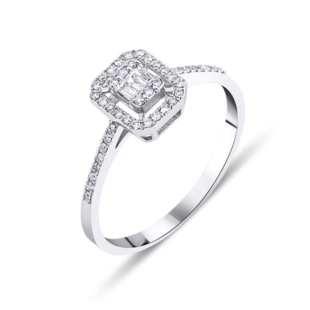 0,27 Carat Baguette Diamond Ring
