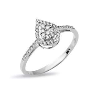 0,20 Carat Drop Diamond Ring