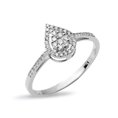 0,20 Karat Drop Diamond Ring