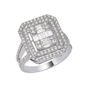 0,76 Carat Baguette Diamond Ring