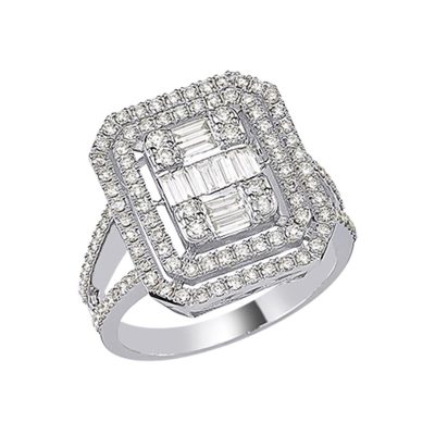0,76 Karat Baguette Diamond Ring